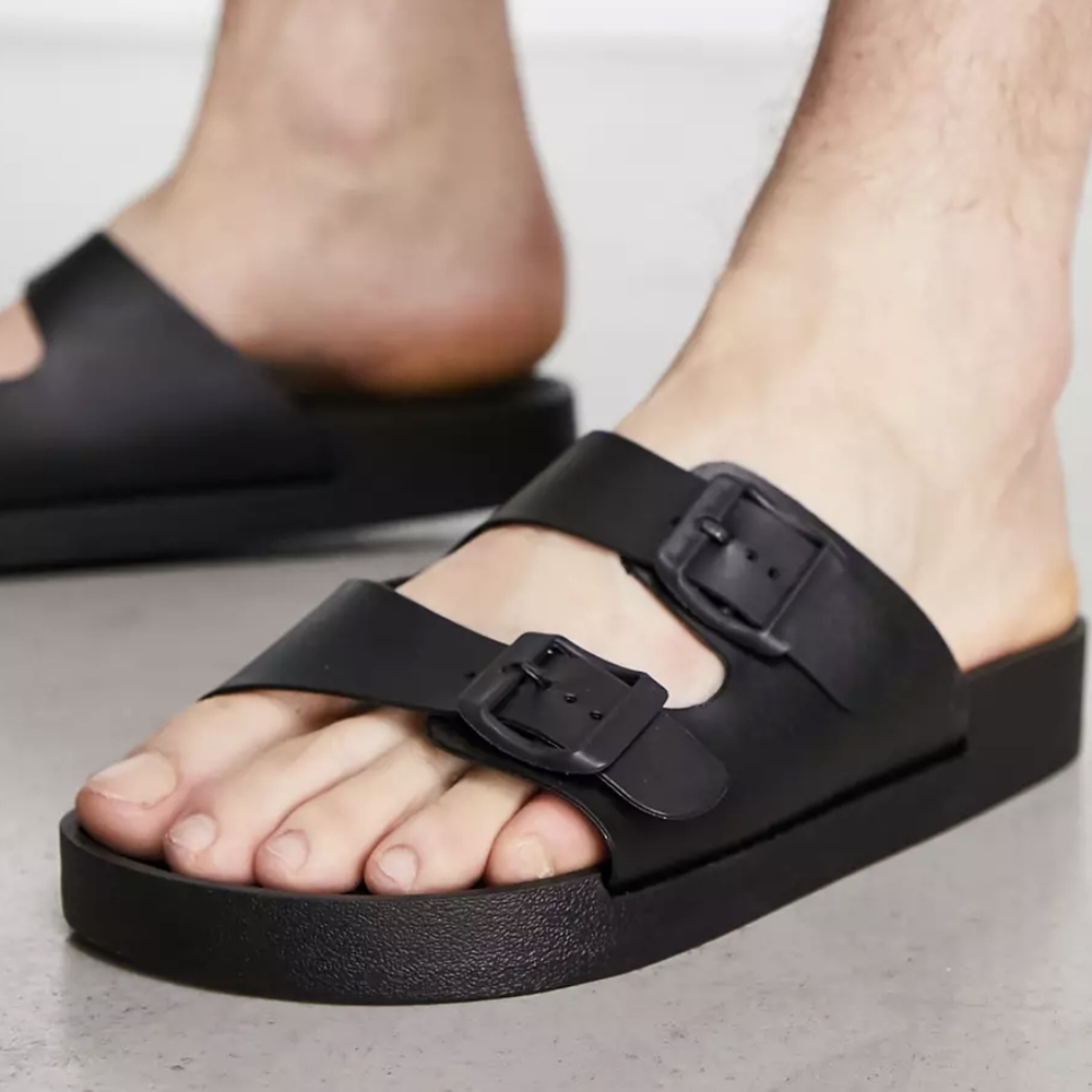 London Rebel X Jelly Buckle Sliders
